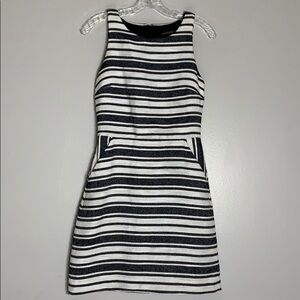 Banana Republic Woven Sleeveless Pocket mini Dress 0 black and white